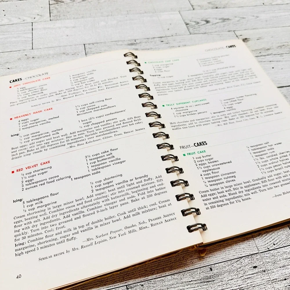 Favorite Recipes Lutheran Brotherhood Cookbook 1978 Spiral Bound Deloris‎ Kanten